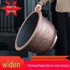 Large Round Imitation Copper Resin Flower Pot for Outdoor Trees and Water Lilies