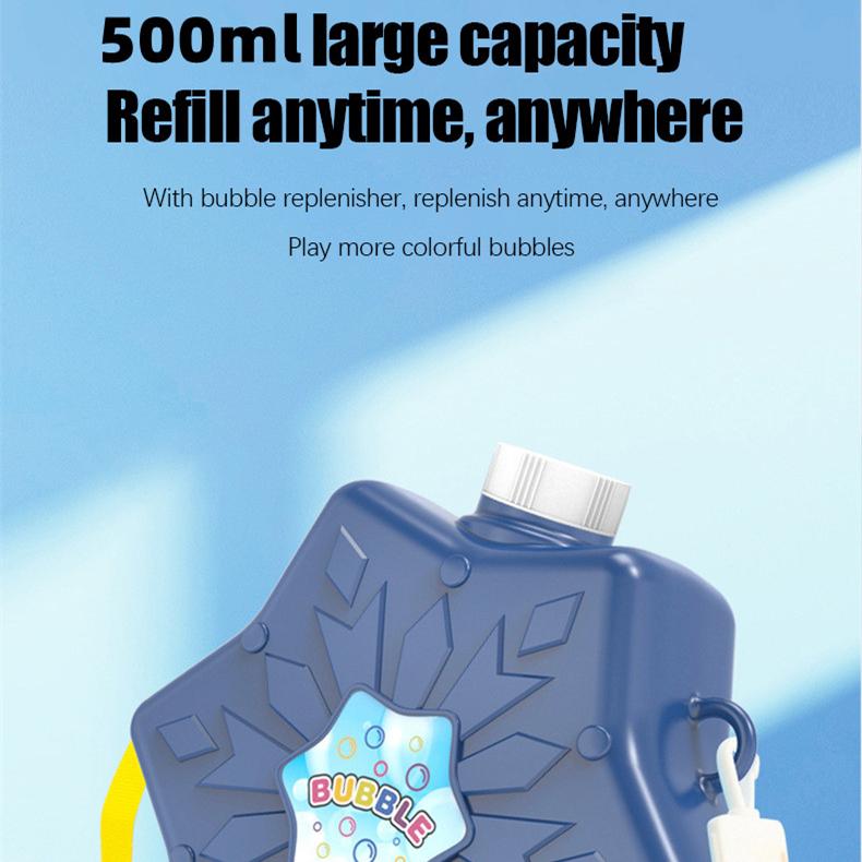 Electric Bubble Gun With Large Capacity Flashing Automatic Blower With Light Music Bubbles Maker For Kid Backpack Bubble Gun