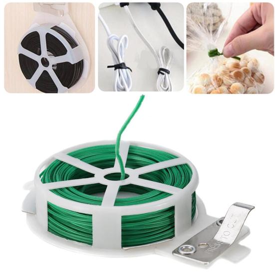 Durable 30M Roll Wire Twist Ties Garden Cable Vegetable Gardening Climbers Tool