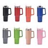 40oz Stainless Steel Car Cup with Handle and Straw, Insulated for Cold Drinks