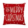 1pc Red Merry Christmas Cushion Cover Snowman Print Durable Cover 2025 New for Home Ornament Xmas New Year Christmas Decoration