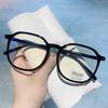 Thick Black Frame Plain Glasses Men'S Trendy Large Frame Thin Glasses Frame With Myopia Anti-Blue Light Glasses Women