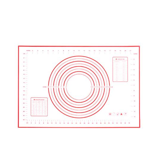 Silicone Baking Mat Non-Stick Pastry Dough Rolling Mat with Measurement Marks Heat-Resistant Cookies Fondant Making Mat Thick Baking Pad