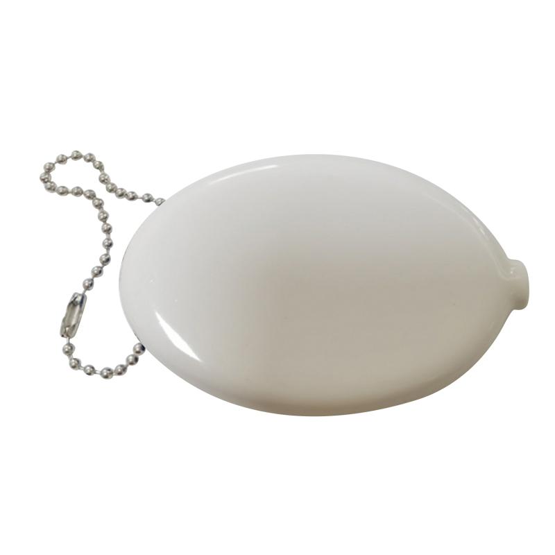 Овальный кошелек для монет, красочный мешочек для монет из ПВХ, милый держатель для монет с цепочкой