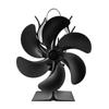 6Blades Stove Fan Without Electricity Fireplace Fan Heat-Powered Efficient Heat Distribution for Fireplaces Wood Burners