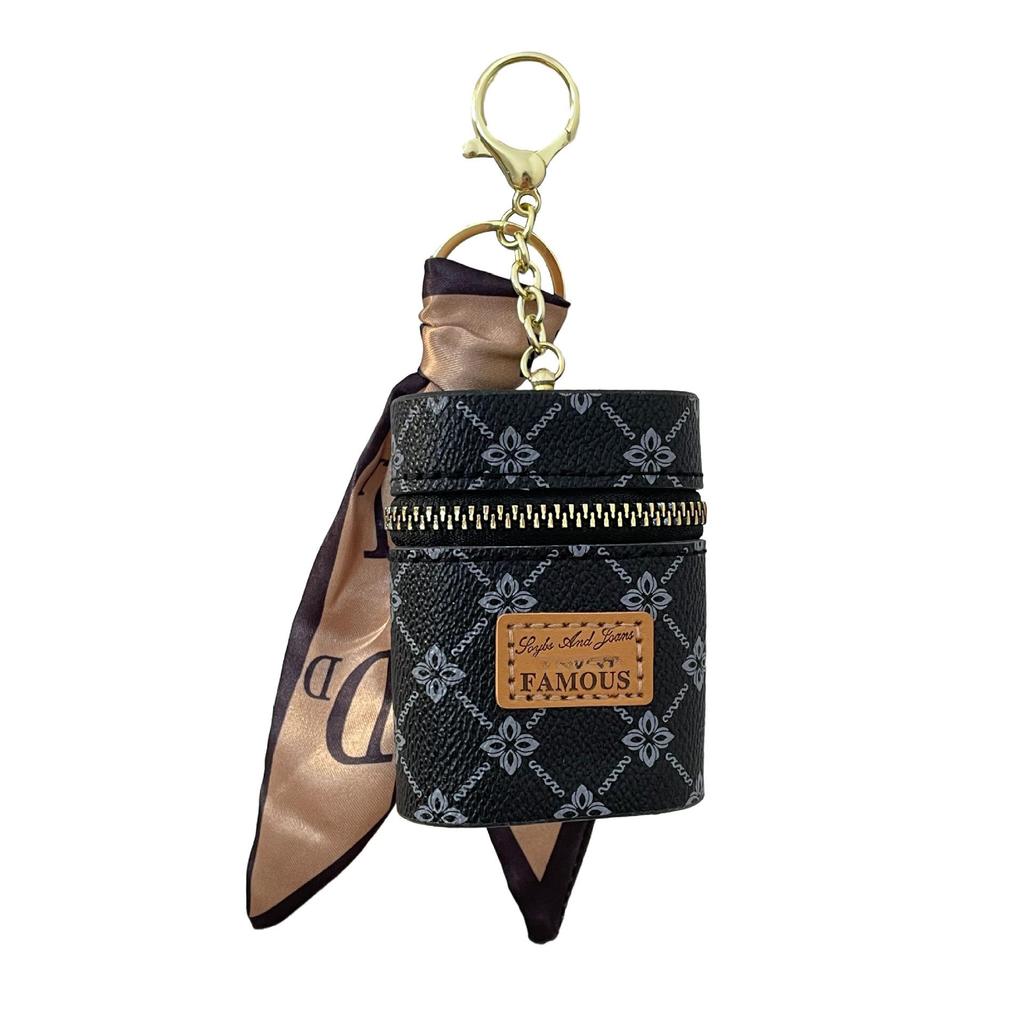 Fashionable Personality Creative Oval Rhombic Bucket Lipstick Envelope Keychain Ribbon Bag Change Pendant Small Accessories Gift