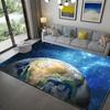 Fashion 3D Printed Earth Large Carpets Galaxy Space Pattern Carpet Parlor Big Carpet Living Room Bathroom Mat Anti-slip