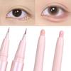 Double Ended Lying Silkworm Pencil Highlighter Makeup Pen Enlarge Eyes Under Eye Highlighter Makeup Stick Slim & Soft Tip