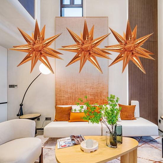 50Pcs 18-inch Cone Star Balloon Metallic Leakproof Thicker Baby Shower Birthday Wedding Party Decoration Aluminum Film Balloon Kit