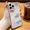 For iPhone 16E 16 15 Pro Max 14 Pro 13 12 11 Phone Case Shell Cloud Pattern Clear Shockproof Slim Soft Silicone Lens Protection Bumper Cover
