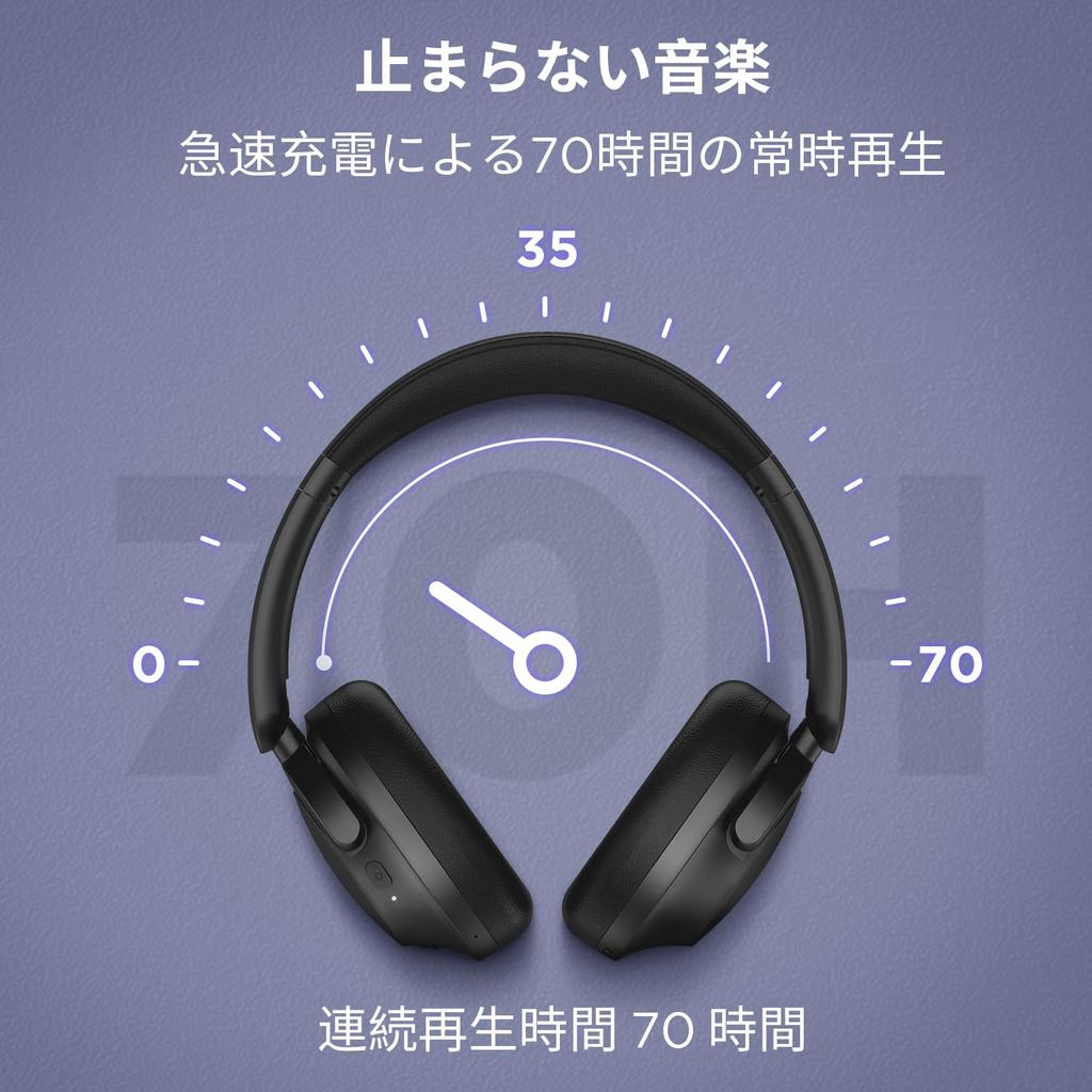 1MORE SonoFlow SE Беспроводные наушники с активным шумоподавлением Bluetooth Ambient Sound Dynamic 70 часов Clear, специальное приложение, черные, с шумоподавлением, накладные