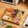 Nine-grid Fruit Plating Small Exquisitely Divided Dried Fruit Snack Plate Glass Household Living Room Classification Side Dish Dipping Sauce Plate