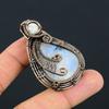 Ravishing Moonstone Gemstone Pure Copper Wire Wrapped Handmade Pendant Jewelry