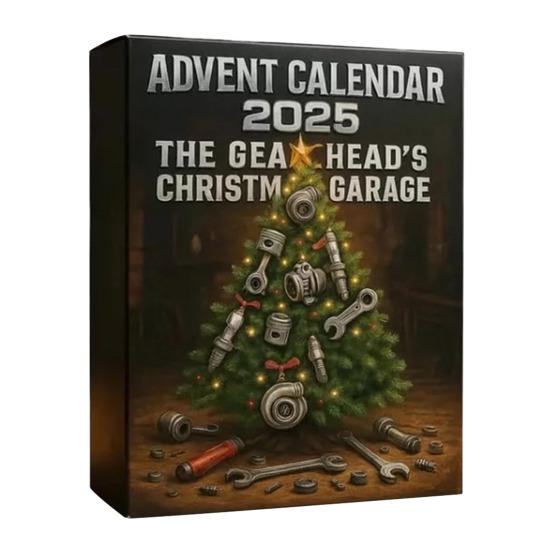 Gearhead Advent Calendar 2025 24-Day Christmas Countdown Box with Acrylic Miniature Car Parts Tools
