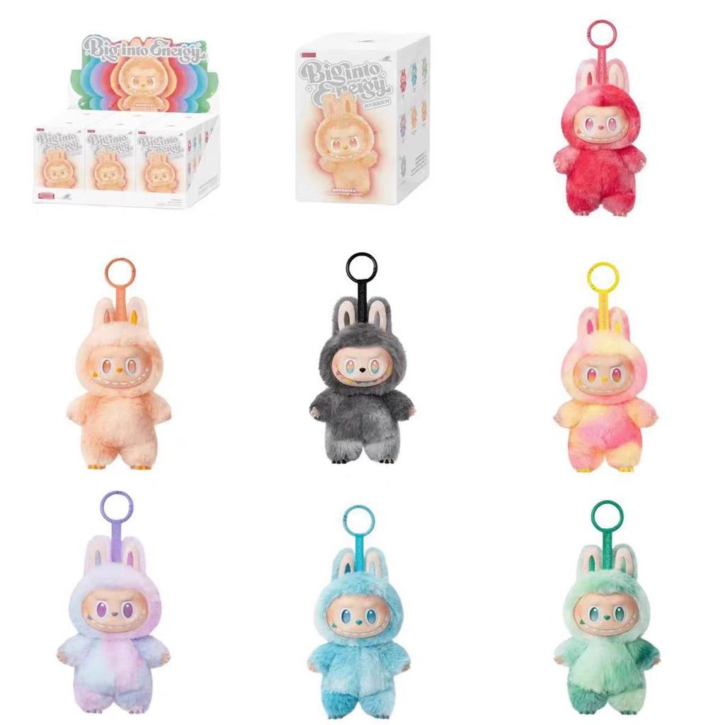 New Labubu3.0 Version Gradient Color Enamel Face Labubu Three Generations Macaron Plush Doll Blind Box