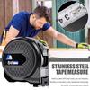 Fluorescent Steel Tape Measure - Self-Locking High Precision Metric Ruler Wear-Resistant Retractable Measure Tools
