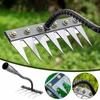 6/7/8 Teeth Carbon Steel Garden Weeding Rake, Garden Rakes Metal Heavy Duty O2