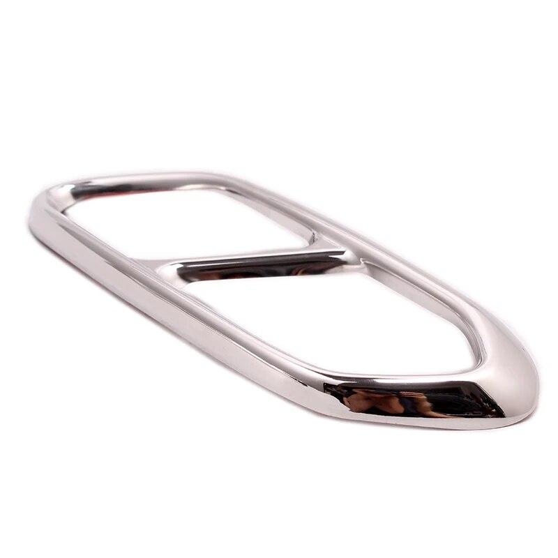 For VOLVO XC60 2018   Car Rear Exhaust Tail Pipe Cover Trim Muffler Stainless Steel Accessories 2pcs