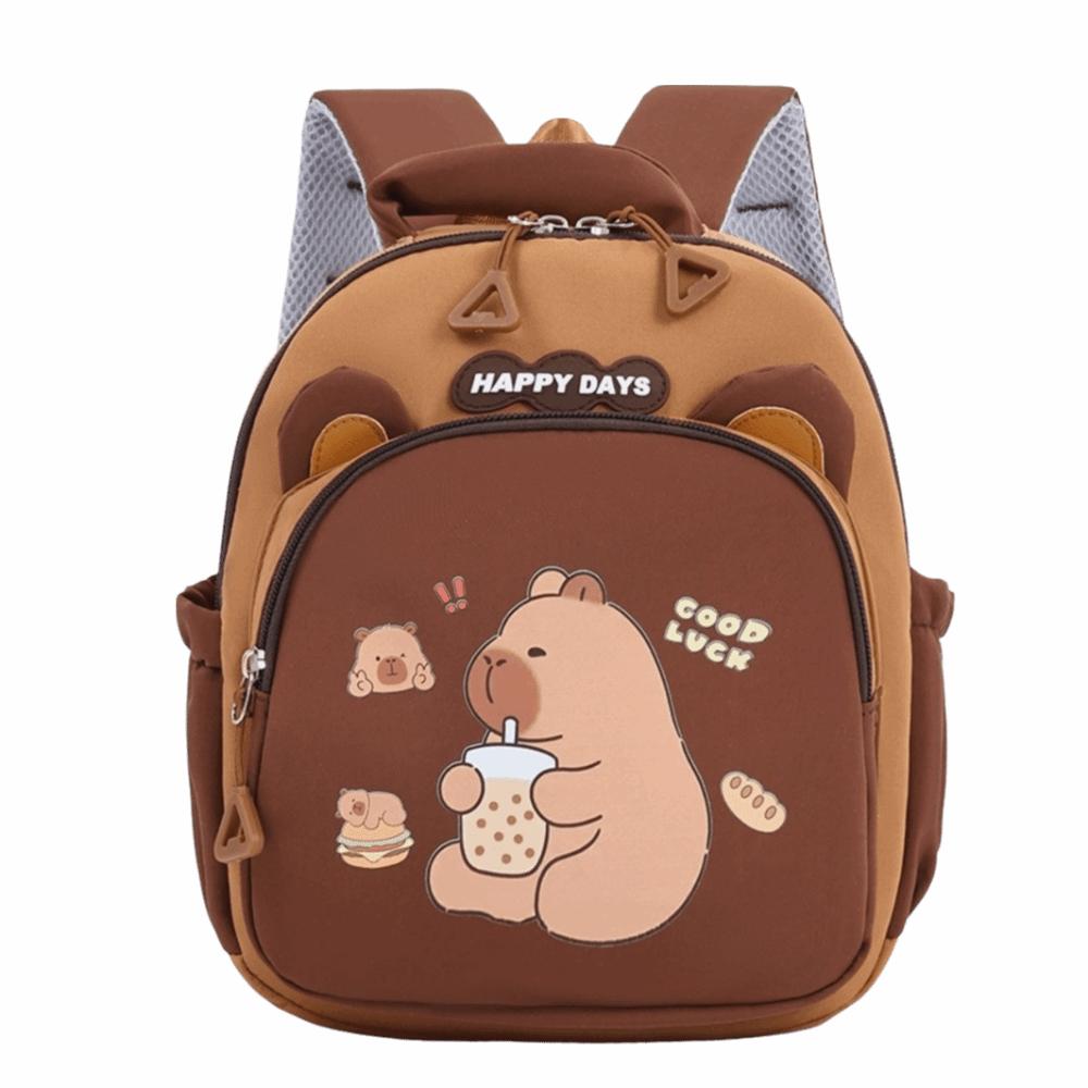 Kawaii Capybara Kindergarten Backpack Lightweight Children School Bag  Toddler