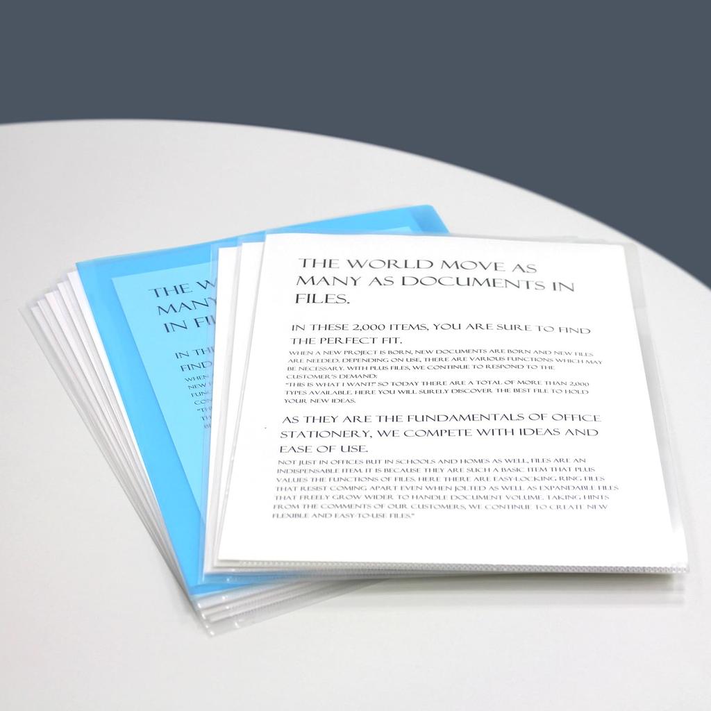 Plus Color Clear Holder A4 Vertical Blue 100 Books 89-851 FL-165HO-100P