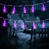 1pc Halloween 20 LED Purple/Green/Orange Spider String Lights Battery Powered For Home Halloween Themed Party Festival Decor