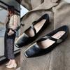 Hot Selling 2025 French Style Spring Square Toe Woman Mary Jane Shoes Thick Heels Elegant Outdoor Female Shoes Zapatos De Mujer