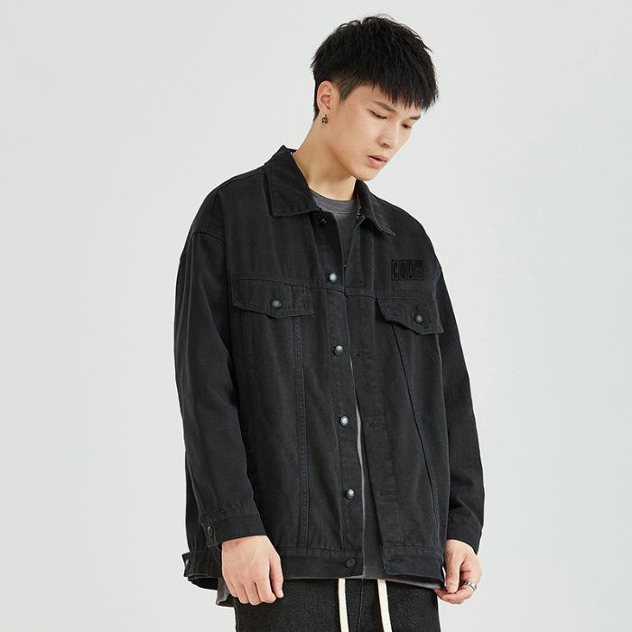 Retro Tooling Long Sleeve Jacket Trendy Brand American Retro Printed Jacket Top Versatile Loose Casual Shirt Men'S