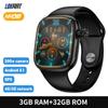 LOKMAT Android Smart Watch Rotating Camera Full Touch Square Amoled Screen Wifi Call Watch Phone 3G+32G