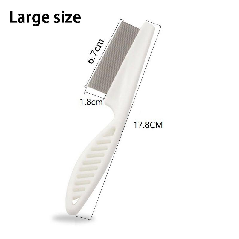 2Pcs Pet Grooming Flea Comb Stainless Steel Brush Flea Removal Massage Care Flea Hair Grooming Comb Pets Portable Accessories