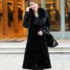 New Special Imitation Fur Coat Autumn and Winter Long Mink Fur Coat, Fox Big Fur Collar European and American Large Size Women's Clothing