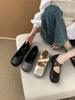 Retro Round Head Niche Cross Belt Ballet Shallow Mouth Single Shoes Women's 2025 Autumn New French Mary Jane Shoes