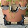 Three Animal-shaped Cat And Dog Plant Pot Mats For Outdoor Garden Plant Pot Support, Beautiful And Elegant