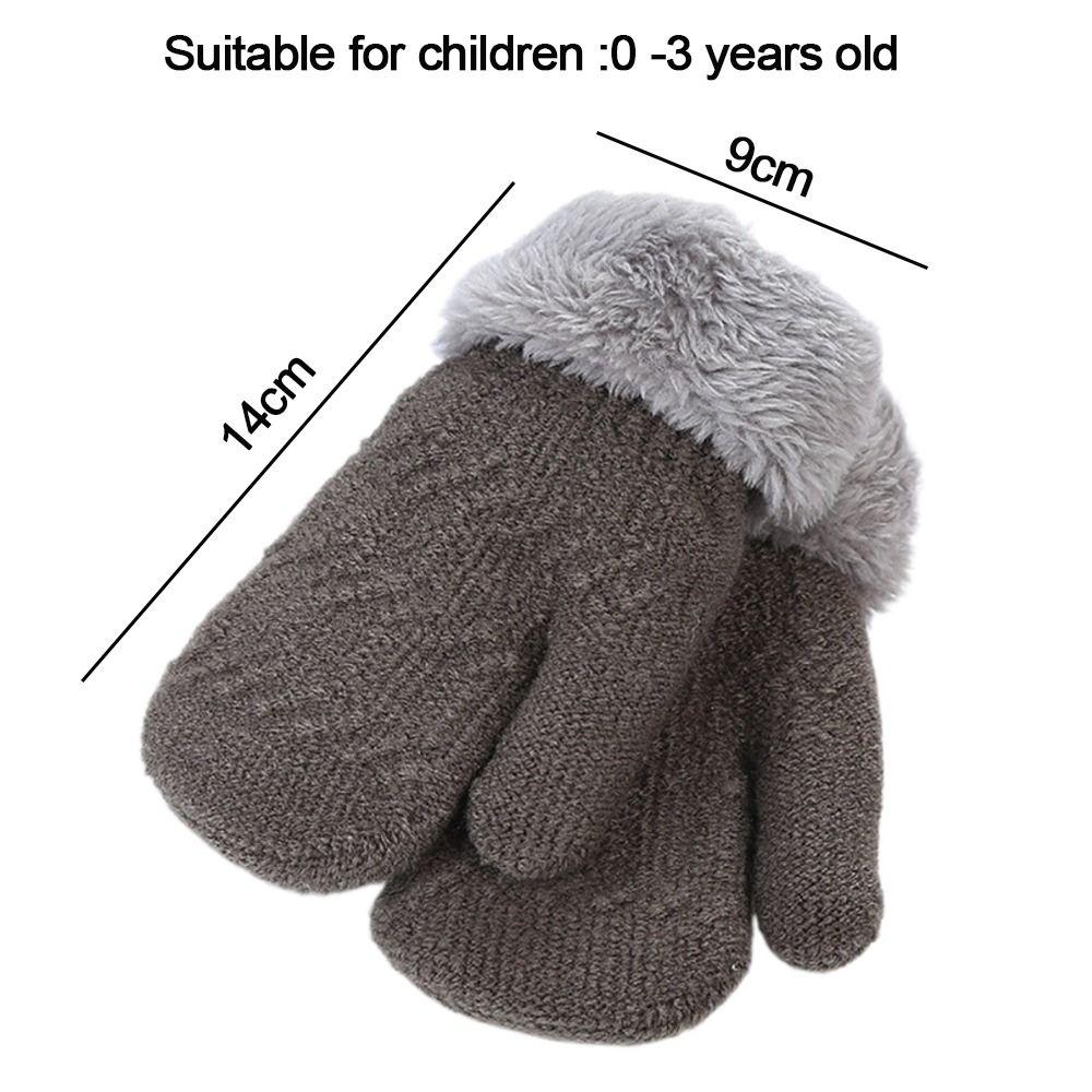 Thick Kids Gloves Plus Velvet Baby Gloves Keep Finger Warm Warm Mittens  Baby Kids