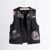Vest for Women Cotton Sleeveless Tops Knitted Denim Vest Vest Oversize Thickened Down Prints Casual Buttons Vest