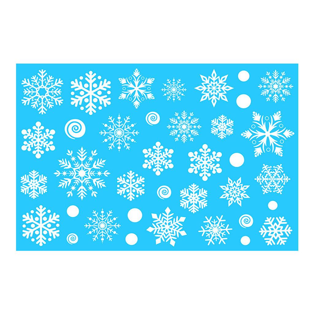 Electrostatic Glass Stickers On Christmas Windows And Christmas Stickers On Walls