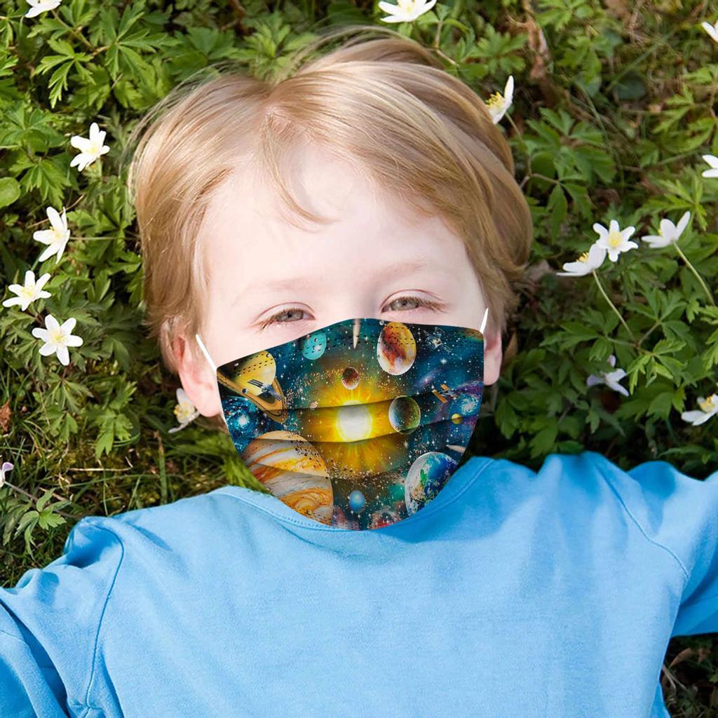 100PCS Children's Three-Layer Protective Dust-Proof Print Disposable Mask