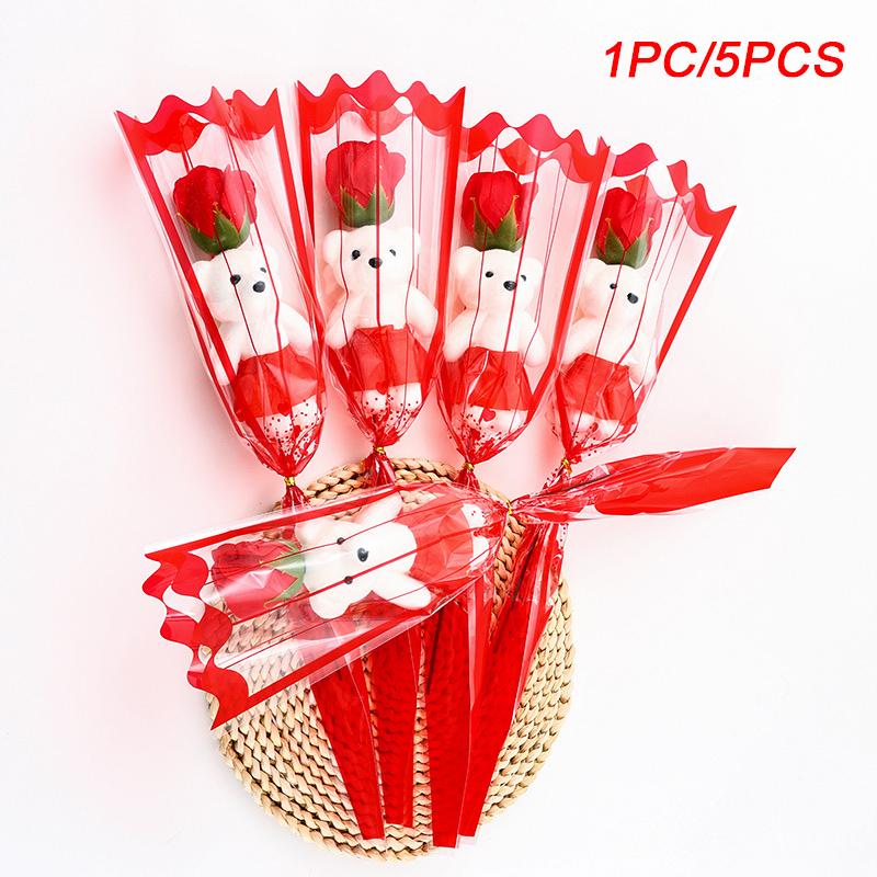 1/5/8pcs Scented Flower Soap Roses Wedding Favors Simulated Flower Mother's Day Single Stem Artificial Rose Valentine's Day
