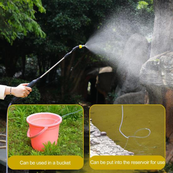 Yousheng Electric Sprayer Wand Battery Powered Garden Sprayer Wand Telescopic Spray Wand with 2 Nozzles Water Sprayer for Watering Plants Car Washing