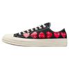 Comme Des Garçons PLAY X Chuck 70 Low Multi Heart - Black Unisex Sneakers High-Risk-Red Egret A08149C