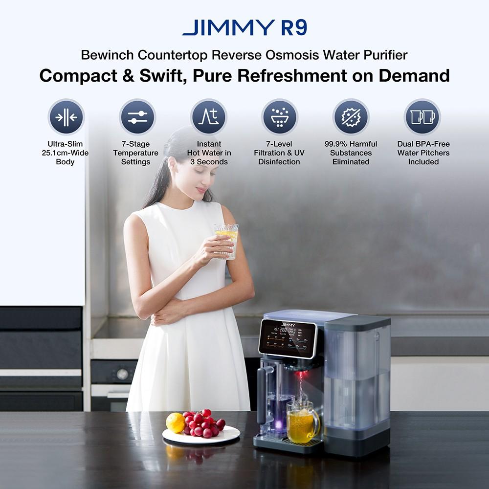 JIMMY R9 Water Purifier 7-Stage RO Filtration Instant Hot Water UV Sterilization 5L Tank 2200W Heating