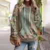 Women's Fall And Winter Printed Pullover Hooded Sweatshirt Long Sleeve Fashion Sweatshirt