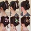 2025 New Korean Jelly Color Flower Heart Hair Claws Sweet Rhinestone Hair Clips Irregular Shark Hairpins Hair Accessories Headwear
