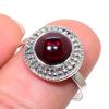 Natural Garnet Gemstone Handmade 925 Solid Sterling Silver Jewelry Ring S.9 n5I47