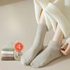 5 Pairs Winter Warm Velvet Thickened Multicolor Basic Socks Mid Calf Length Casual Cozy Foot Wear Hosiery