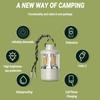 Multifunctional Camping Light USB Rechargeable 12H Endurance 3 Light Source Lamp Home Outdoor Portable Fishing Lantern with Rope