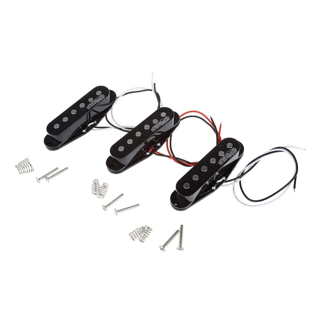 Wilkinson LOW GAUSS Vintage Tone Ceramic Guitar Pickup Black Strat-Style Set,