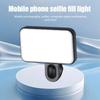 Portable Rechargeable Selfie Fill Light Clip-On LED Ring Lamp with 3 Color Modes for Phone Laptop Tablet Video Call Vlog Photography