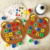 Kids Montessori Toy Worm Eat Fruit Wooden Puzzle Toy Fingers Flexible Training Twisting Worm Educational Toys for Children Gifts