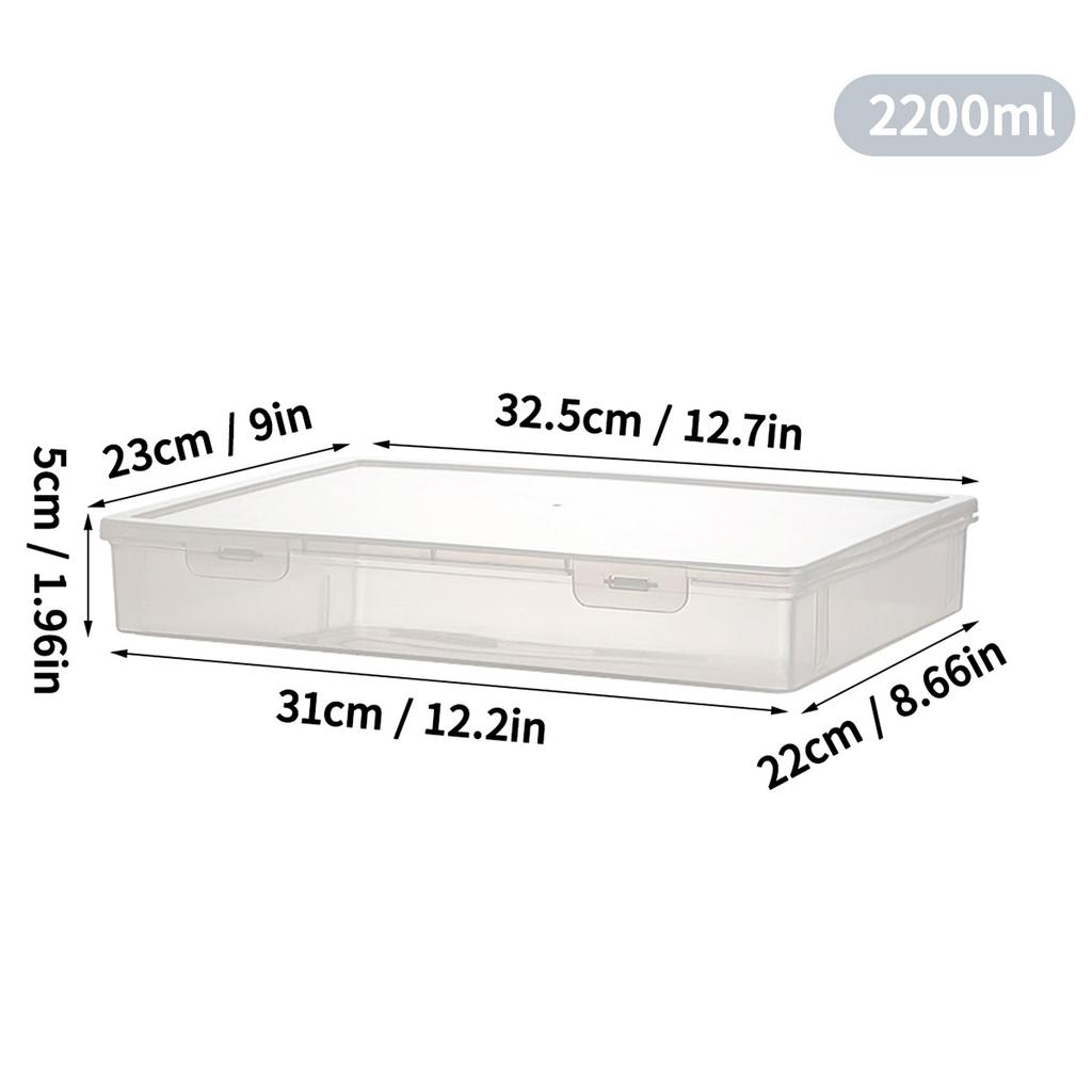 Plastic Storage Box For Office Supplies Large Capacity Transparent A4 Paper Storage Case Desktop Storage Organization