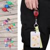 1pc Office Supplies Unisex Stationery ID Name Card Clip Key Ring Retractable Badge Holder Lanyards